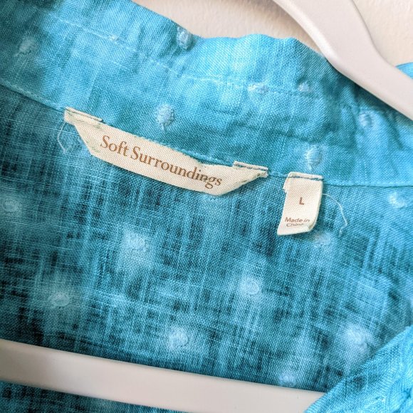 Soft Surroundings Textured Dot Button Down Tunic - Picture 6 of 7